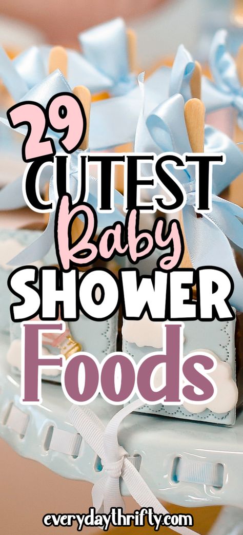 Spring Baby Shower Food, Aperitivos Para Baby Shower, Baby Shower Recipes, Baby Shower Food Easy, Baby Shower Lunch, Baby Shower Luncheon, Shower Recipes, Baby Shower Appetizers, Baby Shower Finger Foods