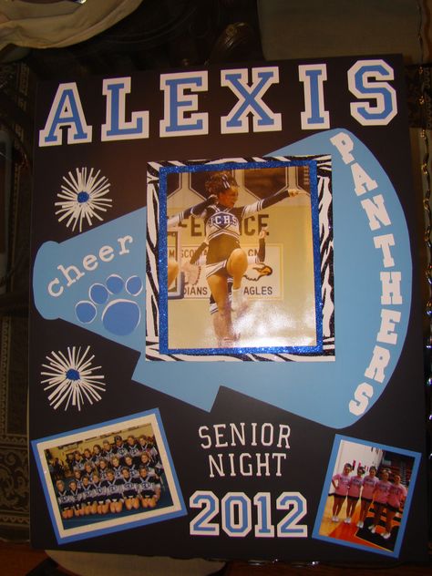 senior night poster! Wanna do this for the eight grade girls at the last home game Senior Night Poster, Volleyball Senior Night Gifts, Homecoming Poster Ideas, Soccer Senior Night, Volleyball Senior Night, Basketball Senior Night, Senior Night Posters, Senior Posters, Cheerleader Gifts