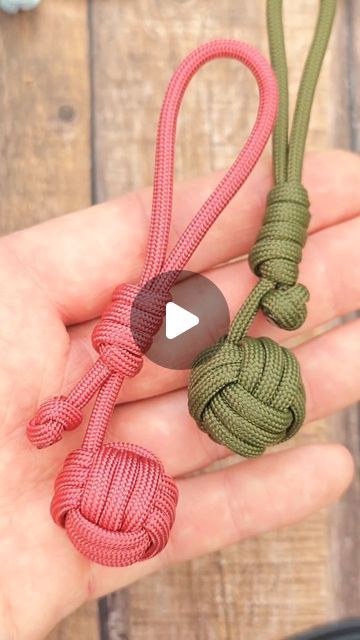 Single Strand Diamond Knot, Paracord Projects Tutorials, Ball Knot, Monkey Fist Keychain, Monkey Knot, Paracord Monkeyfist, Diy Crafts Keychain, Paracord Zipper Pull, Knot Keychain