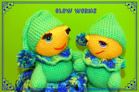 Glow Worms, Crochet Free Patterns, Amigurumi Patterns, Crochet Animal Hats, Crochet Sloth, April Crafts, Glow Worm, Crochet Toys Free, Decorating Party