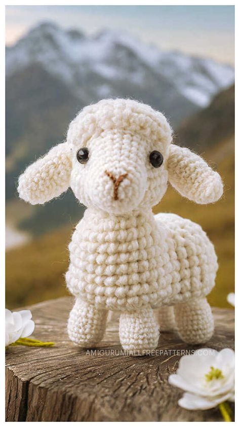 Amigurumi Lamb Free Crochet Pattern Crochet Lambs Free Pattern, Sheep Crochet Free Pattern, Popular Free Crochet Patterns, Large Animal Crochet Patterns Free, Sheep Free Crochet Pattern, Crochet Puff Sheep Free Pattern, Free Crochet Patterns In English, Easy Crochet Lamb Free Pattern, Amigurumi Dogs Free Pattern