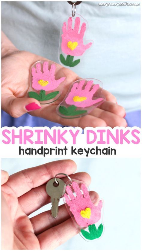 Handprint Keychain, Flower Handprint, Mothers Day Crafts Preschool, Jar Projects, Easy Mother's Day Crafts, Diy Mother's Day Crafts, Mother's Day Projects, Keychain Craft, Mother's Day Activities