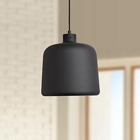 Nostalgia 10" Wide Matte Black Metal LED Mini Pendant Hampton Kitchen, Pendant Track Lighting, Form Inspiration, Pendent Lighting, Multi Light Pendant, Kitchen Pendants, Bathroom Inspo, Black Pendant Light, Black Pendant