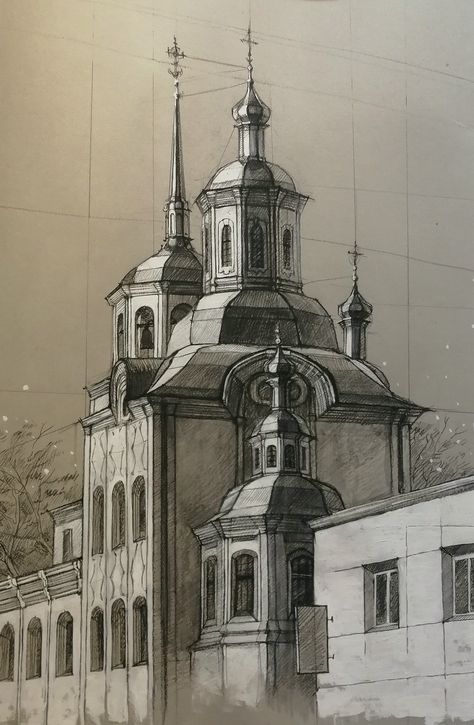 Old Architecture Sketch, Victorian Architecture Drawing, Church Drawing Sketch, Old Church Drawing, Architect Aesthetic, Church Sketch, Church Drawing, Gothic Architecture Drawing, Face Art Painting