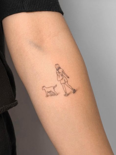 30 Small Inner Arm Tattoos for Females - Flymeso Blog Delicate Inner Arm Tattoos For Women, Back Of Cat Tattoo, Walking Dog Tattoo, Long Tattoos For Women, Arm Tattoos For Females, Finger Tattoo Ideas For Women, June Holidays, Tatoo Dog, Animal Tattoos For Men