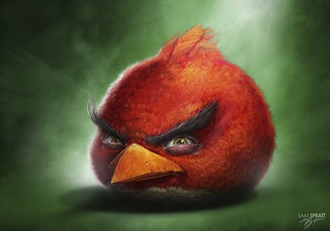 Angry Birds Artists Series Illustrations by  Sam Spratt Angry Birds, Birds, Illustrations, Red