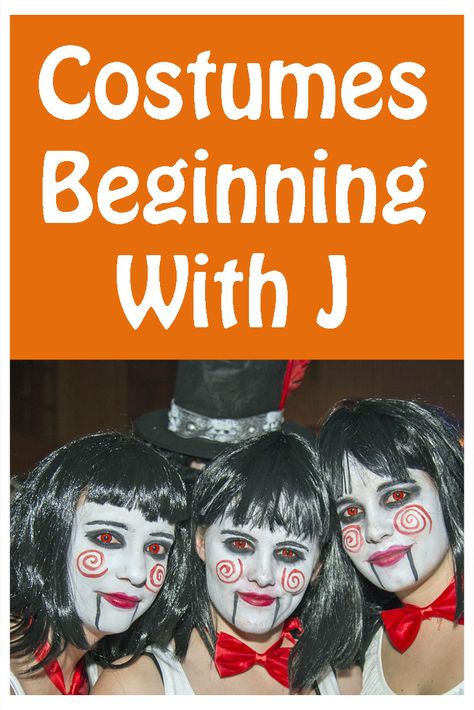 Note: The author may receive a commission from purchases made using links found in this article - more information can be found on our disclosure page. Fancy Dress Ideas That Begin with the Letter J Have you ever been to … Continue reading → Costumes Beginning With Letter L, Alphabet Costume Ideas, J Costume Ideas, Costumes Beginning With J, Fancy Dress Beginning With J, Costumes Beginning With R, Costumes Starting With J, Quick Costumes, Best Party Dresses