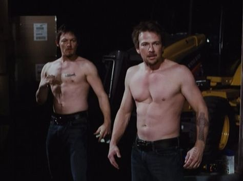 Norman Reedus and Sean Patrick Flanery in Boondock Saints Daryl Dixon, Boondock Saints 3, Boondocks Saints, The Boondock Saints, Sean Patrick Flanery, Boondock Saints, All Saints Day, The Saints, Moving Pictures