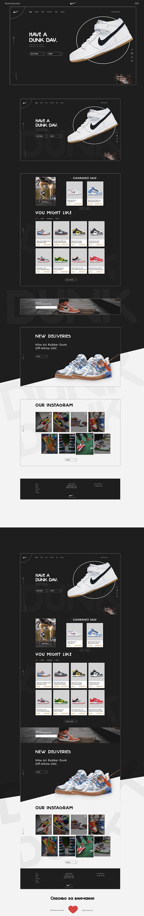 Logos, Nike Landing Page Design, Shoes Landing Page Design, Sneaker Website Design, Nike Website Design, Sneakers Website Design, Landing Page Ui, Development Logo, Dribbble Design