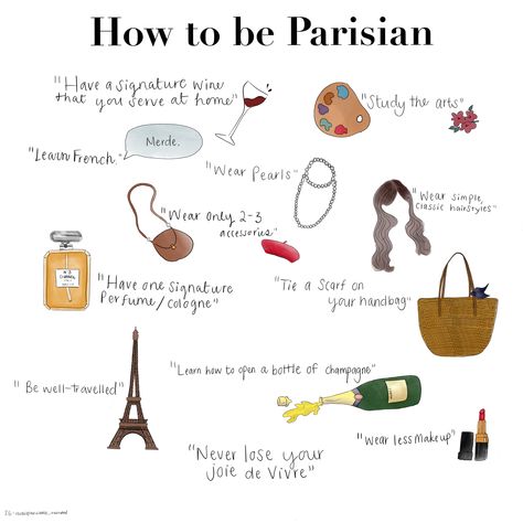 How to be Parisian-be funny yo spoof how to be from Atlanta. And a short about it How To Be French, Parisienne Style, French Aesthetic, French Lifestyle, Parisienne Chic, Parisian Lifestyle, Parisian Chic Style, Parisian Vibes, French Phrases