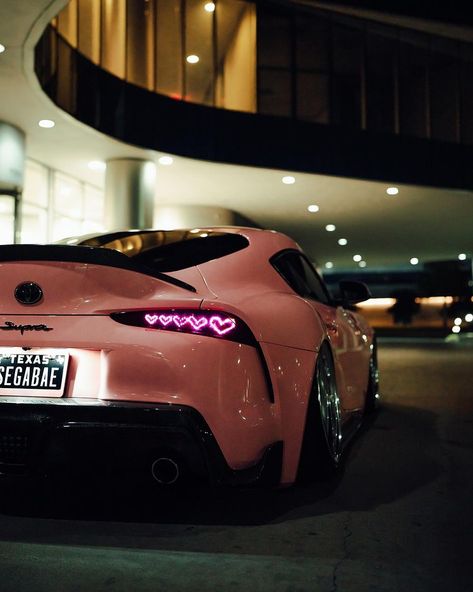 Who do you love? 💕💗💖 Loving these 1/1 taillights on this A90 Via: @segabye x @cr2hannah #slammedenuff | Instagram Pink Sports Car Aesthetic, Jdm Supra, New Toyota Supra, Diy Home Office, Home Office Makeover, Toyota Supra Mk4, Who Do You Love, Fast Sports Cars, Best Jdm Cars