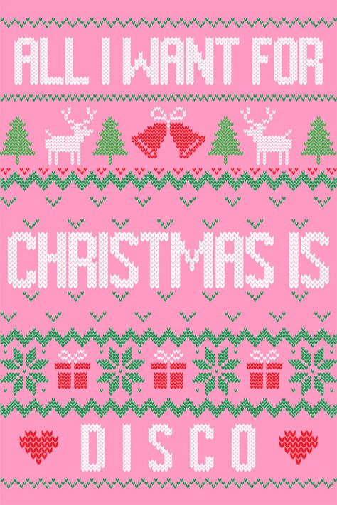 Pink Disco Christmas, Abba Christmas, White Christmas Poster, Storefront Decor, Glam Christmas Party, Christmas Disco, Disco Christmas, Disco Poster, Disco Art