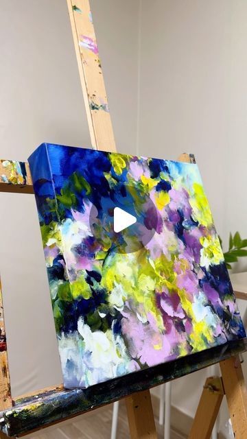 Acrylic Finger Painting On Canvas, Abstract Painting How To, Composition Ideas Art, Painting Flowers Tutorial Step By Step, Flower Art Painting Acrylic, Abstract Floral Paintings Acrylics, Acrylic Flower Painting Tutorial, Abstract Flowers Acrylic, Abstract Painting Flowers