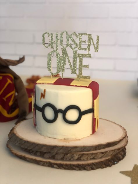 Harry Potter Birthday Party Ideas First Birthday, Harry Potter Birthday 1st Birthday, Harry Potter One Year Old Birthday, One Year Old Birthday Harry Potter, Harry Potter Cake Smash First Birthdays, The Chosen One First Birthday Cake, Two Year Old Harry Potter Birthday, Baby Boy 1st Birthday Party Harry Potter, The Chosen 1 First Birthday