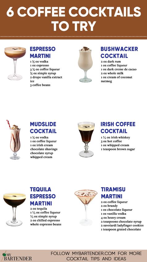 Coffee Cocktails Bartender Drinks Recipes, Espresso Martini Recipe, Bartender Drinks, Martinis Drinks, Cocktail Drinks Alcoholic, Cocktails To Try, Yummy Alcoholic Drinks, Liquor Drinks, Boozy Drinks