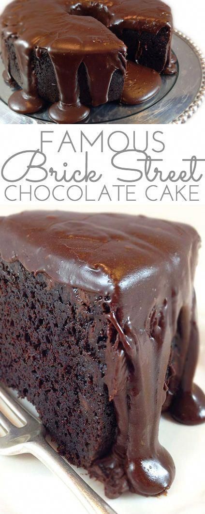 Paula Deen, Dense Chocolate Cake, Brick Street, Ganache Frosting, Dessert Aux Fruits, Baking Cocoa, Best Chocolate Cake, Oreo Dessert, Think Food