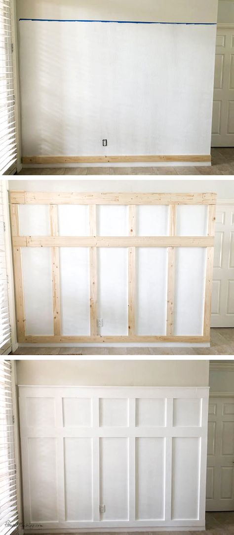 $100 board and batten entryway with hooks | House Mix Entryway With Hooks, Board And Batten Entryway, Batten Entryway, Batten Wall, Board And Batten Wall, Farmhouse Entryway, Diy Entryway, Home Remodeling Diy, Entryway Wall