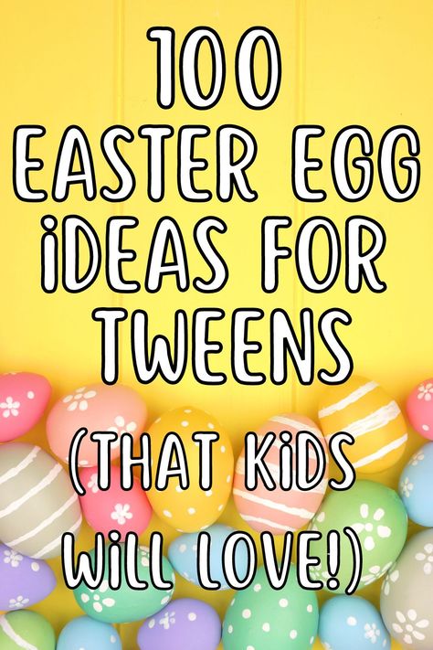 Easter Prizes For Teens, Ideas For Easter Eggs Filler, Easter Egg Games For Teens, Non Candy Easter Egg Ideas, Pre Teen Easter Egg Hunt, Easter Egg Ideas For Teens, Easter Ideas For Preteens, Easter Egg Hunt Filler Ideas, Easter Treats For Teens