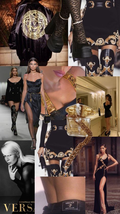 Haute Couture, 90s Versace Aesthetic, Versace Astethic, Donatella Versace Aesthetic, Versace Outfit Aesthetic, Donatella Versace Designs, Versace Wallpaper Aesthetic, Versace Aesthetic Wallpaper, Versace Moodboard