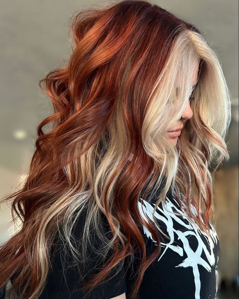 Red And Blonde Hair, Red And Blonde, Red Blonde Hair, Ginger Hair Color, Pretty Hair Color, Edgy Hair, Hair Color And Cut, Hair Dye Colors, Hair Inspiration Color