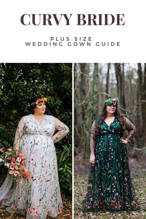 Tonena – Romantic Fairytale GownHelloooo, lace!  This green plus size floral wedding gown from Tonena is STUNNING.  Also available in gray, white and black, this gown is perfect for an outdoor or nature-themed wedding ceremony.Also from Tonena is this lovely lace gown with embroidery: Unusual Wedding Dresses Plus Size, Gray Wedding Dress Plus Size, Plus Size Embroidered Gown, Boho Wedding Gowns Plus Size, Nontraditional Plus Size Wedding Dress, Plus Size Wedding Dress Non Traditional, Plus Size Wedding Dress Alternative, Plus Size Untraditional Wedding Dresses, Plus Size Spanish Style Wedding Dress