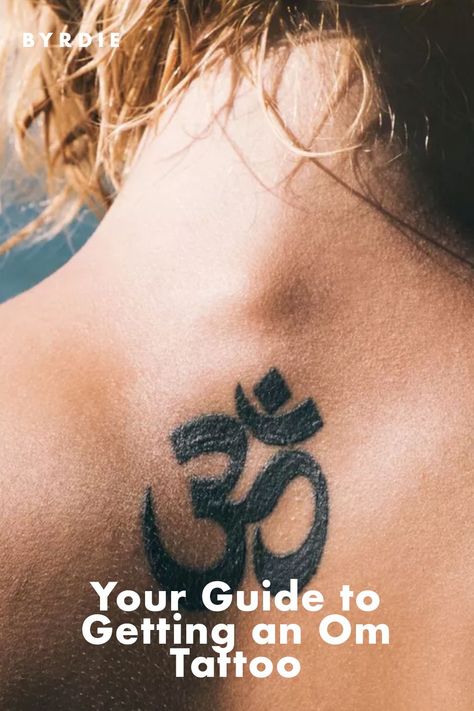 Om Tattoo Symbol Of Calmness Tattoo, Small Zen Tattoos, Sacred Om Tattoo, Om Symbol Tattoo Design, Zen Tattoo Spirituality, Calm Tattoo Symbol, Anahata Tattoo, Meditation Tattoos For Women, Small Shiva Tattoo