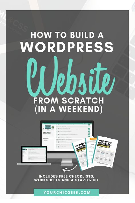 Want to learn how to build a WordPress Website from scratch (in a Weekend)? Consider this your quick start guide + list of essential tasks to complete. Wordpress For Beginners, Learn Wordpress, Start A Website, Quick Start Guide, Create Logo, Webdesign Inspiration, Wordpress Tutorials, Diy Website, Wordpress Design