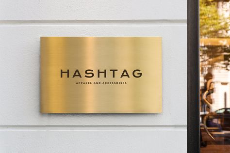 2x Gold entrance sign logo mock-up #cafe#logos#work#room Logo Reception, Gold Signage, Name Board Design, Cafe Logos, Room Signage, Entrance Signage, Wayfinding Signage Design, Name Plates For Home, Office Signage