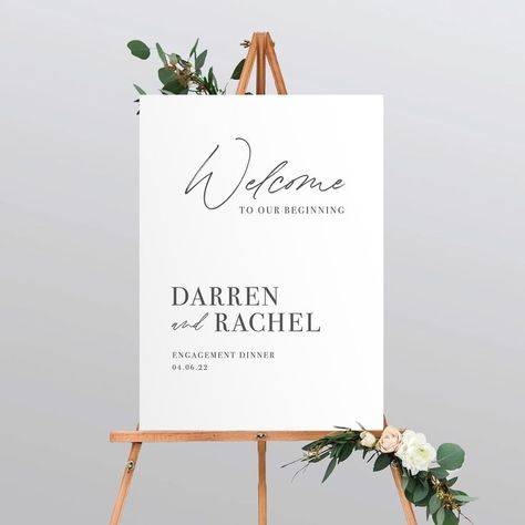 Wedding Welcome Boards, Engagement Welcome Board, Wedding Welcome Board, Engagement Dinner, Welcome Board, Bespoke Wedding Stationery, Welcome Card, Welcome Boards, Mail Sign