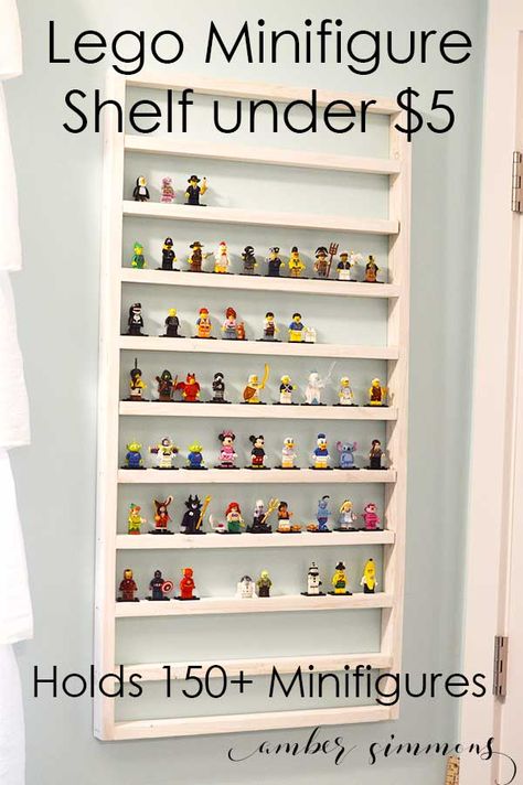 Lego Regal, Lego Display Shelf, Lego Shelf, Lego Shelves, Mini Figure Display, Table Lego, Box Ikea, Lego Display Ideas, Lego Storage Organization