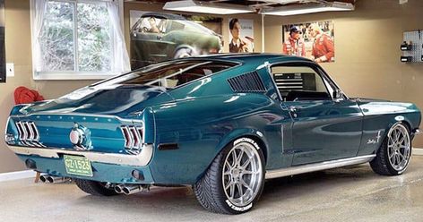 1968 Ford Mustang Fastback 331 Stroker Engine Pacific Green Metallic - Ford Daily Trucks 68 Mustang Fastback, 68 Ford Mustang, 1968 Ford Mustang Fastback, My Future Wife, Roadster Car, 1968 Ford Mustang, Pacific Green, Mustang Car, 1968 Mustang