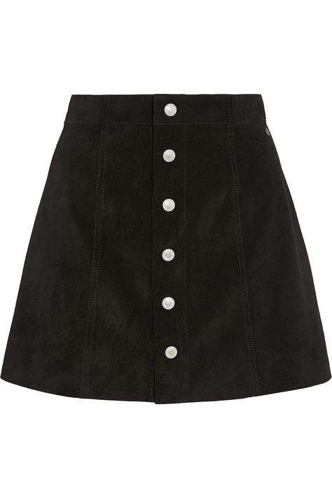 High Waisted Short Skirt, High Waisted Black Skirt, Black A Line Skirt, Short Black Skirt, Button Front Mini Skirt, Faux Suede Skirt, Stretchy Skirt, Button Skirt, Suede Mini Skirt