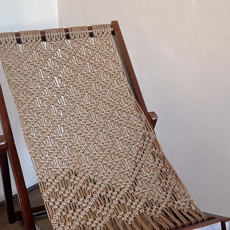 Handmade by Junesse Jani on Instagram: "Experience the ultimate comfort and style with my meticulously crafted handmade macrame folding lounge chair. Elevate your relaxation game with this stunning piece, perfect for creating a cozy retreat anywhere you choose. 🤎🤎🤎 #macramechair #handmade #bohodecor #homedecor #interiordesign #macrame #beachchair #macramebeachchair" Macramé, Macrame Chairs, Folding Lounge Chair, Handmade Macrame, Beach Chairs, You Choose, Boho Decor, Lounge Chair, Relaxation