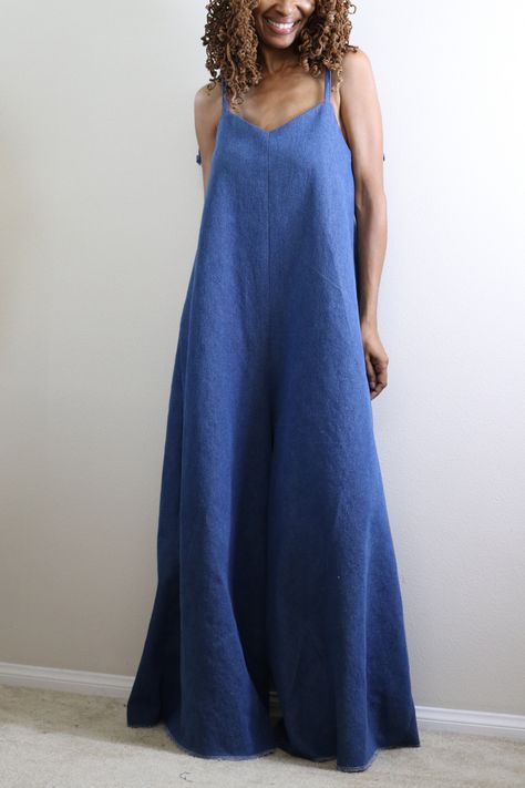 Couture, Upcycle Dress To Jumpsuit, Dungarees Sewing Pattern Women, Jumpsuit Outfit Wide Leg, Loose Jumpsuit Pattern Sewing, Linen Jumpsuit Pattern, Jumpsuit Pattern Sewing Free, Loose Jumpsuit Pattern, Diy Jumpsuit Pattern