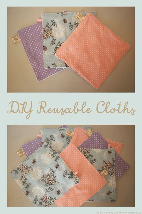 DIY Reusable Cloths - Diy Face Cloths, Plate Cozies, Reusable Products, Diy Project Ideas, Diy Dish, Diy Sewing Gifts, Unpaper Towels, Sewing Tutorials Free, Diy Sewing Pattern