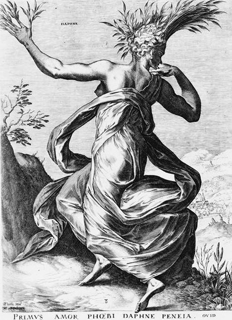Cornelius Cort and Frans Floris “Daphne” from The Pastoral Nymphs and Goddesses series (the Illustrated Bartsch) Greek Mythology, Classical Mythology, Engraving Illustration, Art Theme, Lyon France, Public Domain Images, British Museum, Antique Prints, Online Gallery
