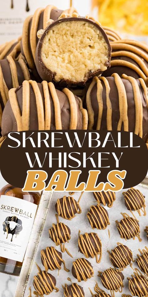 Skrewball Whiskey Balls Whiskey Balls, Boozy Baking, Food And Drink Recipes, I Lost 100 Pounds, Alcoholic Desserts, Boozy Desserts, Make Food, Think Food, Lost 100 Pounds