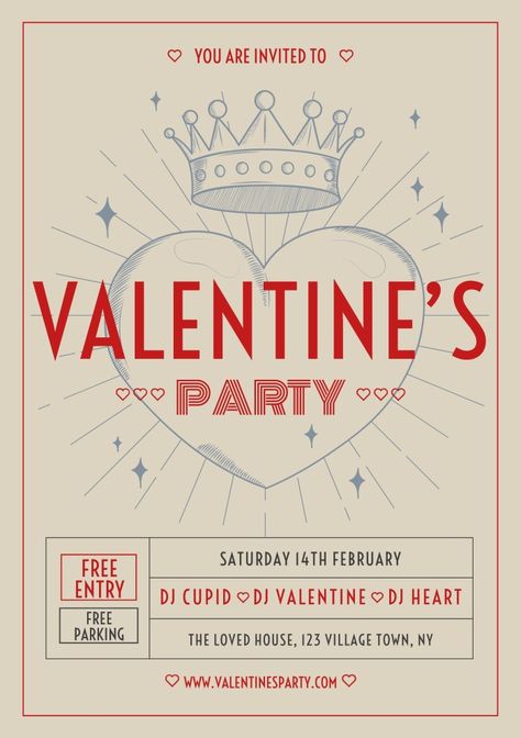 Graphic Invitation Design, Valentine Invitations Template, Valentine Event Poster, Canva Party Invites, Valentines Day Pubmat, Valentines Event Poster, Valentine’s Day Party Invitation, Valentines Day Invite, Poster Invitation Design