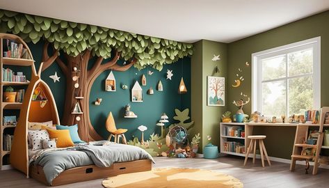 Forest themed bedroom