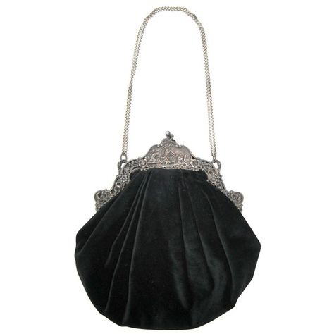 VINTAGE DECO BLACK VELVET PURSE w WINDMILL FRAME 1920s purses ❤ liked on Polyvore featuring bags, handbags, purses, 1920s, clutches, vintage clutches, art deco handbags, velvet clutches, handbag purse and vintage purses Couture, Fashion Vintage, Funky Purses, Velvet Purse, Vintage Clutch, Beautiful Handbags, Vintage Purses, Velvet Bag, Black Purses