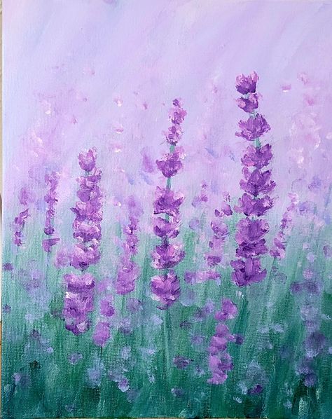 Purple Nature Painting, Flower Aesthetic Acrylic Painting, Lilac Painting Aesthetic, Aesthetic Acrylic Canvas Painting, Flowers Aesthetic Drawing Acrylic, Lavender Plant Painting Acrylic, Lavendar Painting Acrylic Easy, Beautiful Flower Paintings Acrylic, Flower Paintings Aesthetic