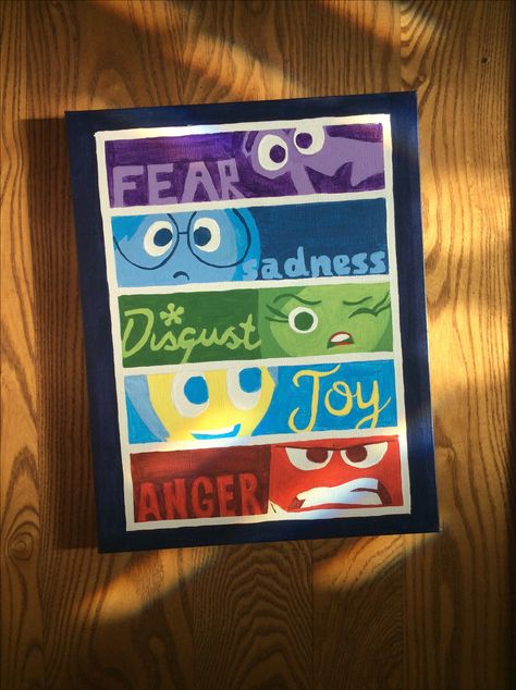 Cute Canvas Paintings Easy Disney, Up Movie Canvas Painting, Disney Paintings Watercolor, Big Canvas Painting Ideas Disney, Disney Simple Paintings, Things To Paint On Canvas Disney, Inside Out 2 Painting, Patings Art Ideas Disney, Character Canvas Painting Ideas