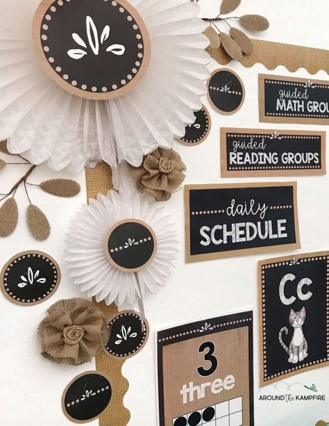 Burlap Classroom Theme, Burlap Classroom Decor, Burlap Classroom, Burlap Bulletin Boards, Bedroom Ideas Farmhouse, Bulletin Boards Theme, Elementary Classroom Themes, Farmhouse Wall Decor Ideas, Farmhouse Bedrooms