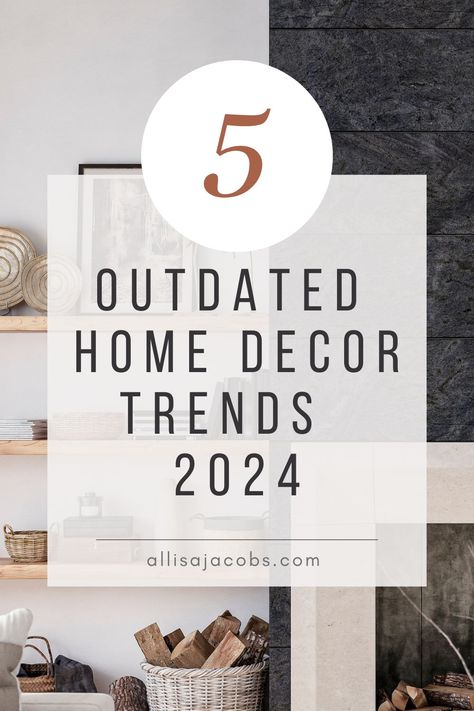 t's easy to get stuck in a decorating fad. Here are 5 outdated home decor trends (some will surprise you!) and how to shift into more authentic interior design 2024 Farmhouse Trends, Decorating Trends 2024, Home Decor Ideas 2024, Trending Home Decor For 2024, Bedroom Trends For 2024, Living Room Decor 2024, Kitchen Wall Decor Ideas Farmhouse Style, Modern Farmhouse Dining Room Wall Decor, Living Room Designs 2024