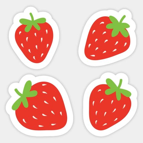 Patchwork, Strawberry Design Illustration, Strawberry Sticker Printable, Strawberry Border Design, Squish Mellow Stickers, Strawberry Sticker Aesthetic, Strawberry Cute Drawing, Kawaii Strawberry Art, Strawberry Cartoon Drawing