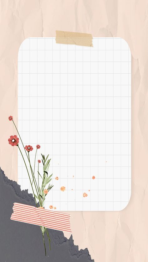 Sticky note vector paper sheet collage with flowers | free image by rawpixel.com / Nunny Cute Note Background, Cute Notes Template, List Aesthetic Template, Wallpaper Notes, Notes Background, Frames Design Graphic, Iphone Notes, List Background, Pastel Background Wallpapers