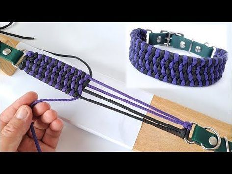 Harness And Leash For Dogs And Cats How To Make Paracord Dog Collar, Paracord Dog Collars Diy, Paradors Dog Collar, Paracord Dog Collars Tutorial, Paracord Dog Toy Diy, Macrame Cat Collar Diy, Macrame Dog Collar Tutorial, Paracord Collar Tutorial, Paracord Collar Diy