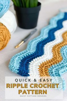 Cozy Crochet Blanket, Crochet Blanket Pattern Free Easy, Wavy Crochet, Crochet Blanket Free, Crochet Ripple Pattern, Heirloom Blanket, Crochet Stitches For Blankets, Cozy Crochet, Crochet Patterns Free Blanket