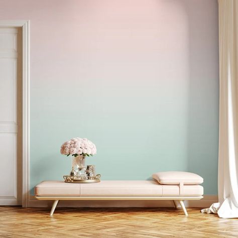 Teal & Pink Ombre Wallpaper Minimalist Paste the Wall - Etsy Pink Ombre Wallpaper, Kids Bedroom Wallpaper, Ombre Wallpaper, Wallpaper Minimalist, Personalized Wallpaper, Ombre Wall, Ombre Wallpapers, Peel And Stick Wall Mural, Office Wallpaper