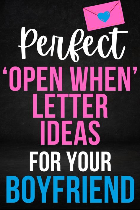 Looking for Examples Of Open When Letter Ideas For Your Boyfriend? We've got you covered! With tons of insanely cute letters to write when you are apart. The perfect gift for your long distance boyfriend, or for when you are apart!